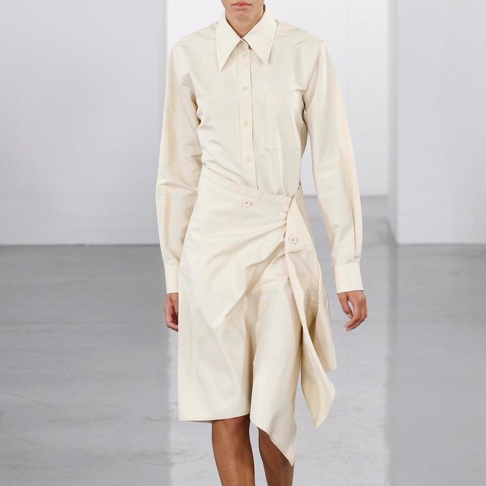 Ports 1961 Silk Button Wrap Skirt